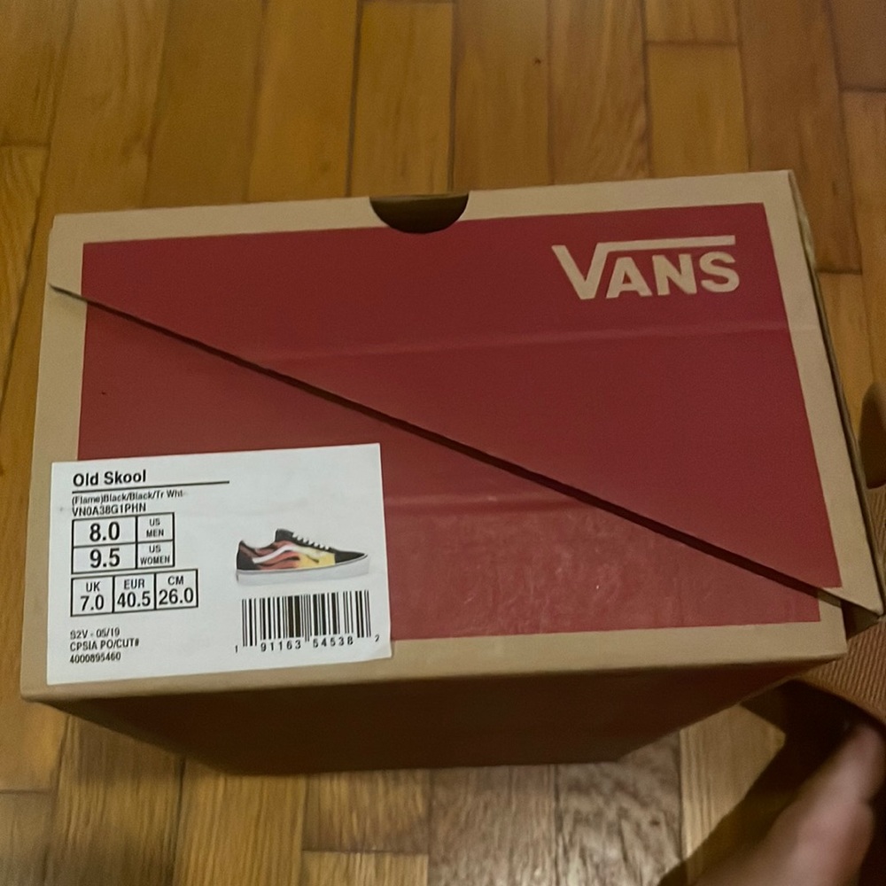 Vans old Skool Flame black TR Wht size 8 men’s